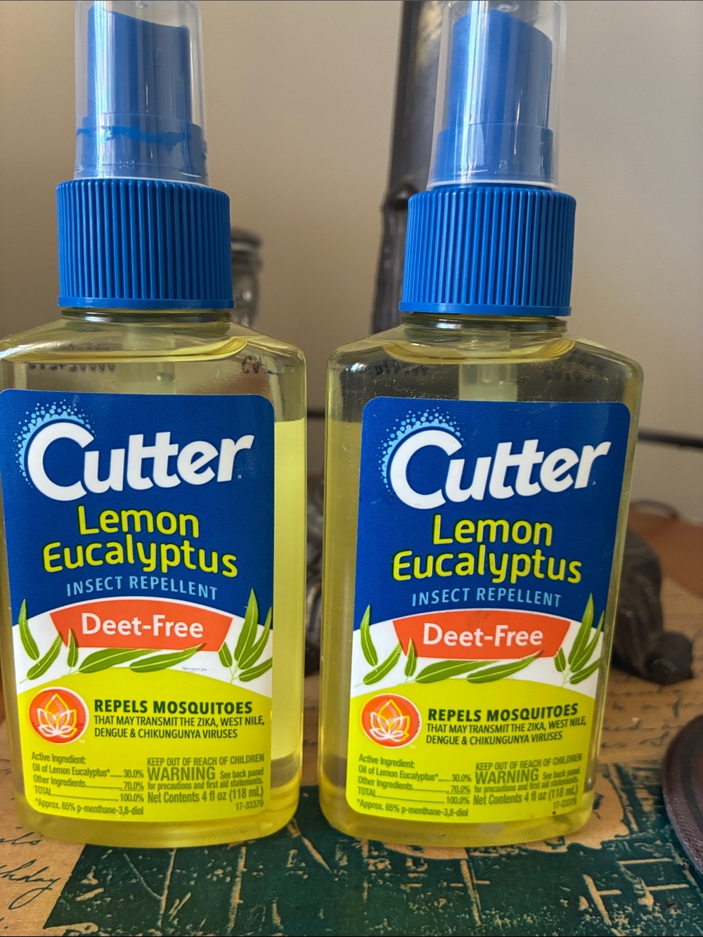 2 Cutter Lemon Eucalyptus Insect Repellent Spray - Deet-Free
